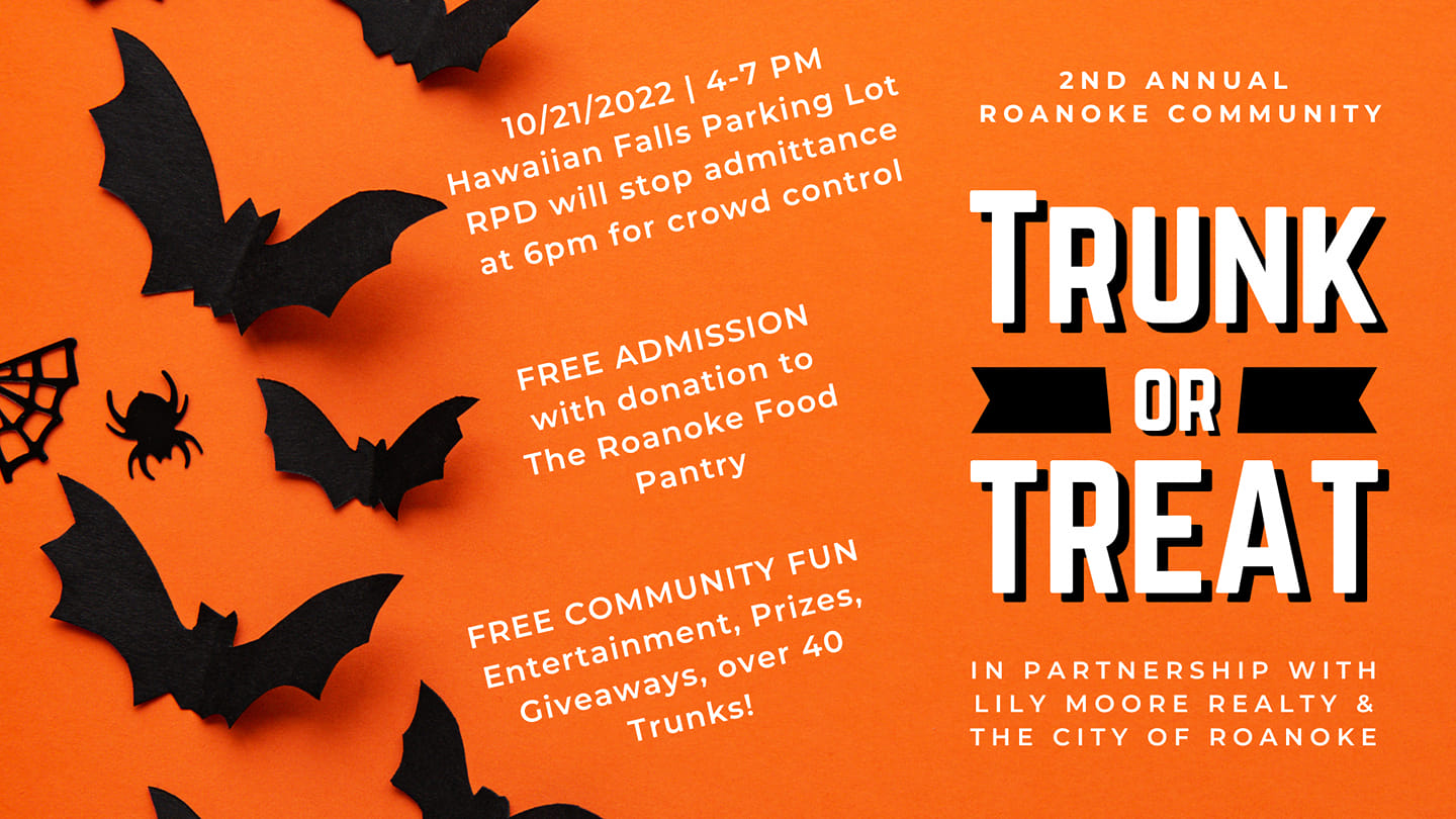 Join Us For The Roanoke Community Trunk Or Treat!